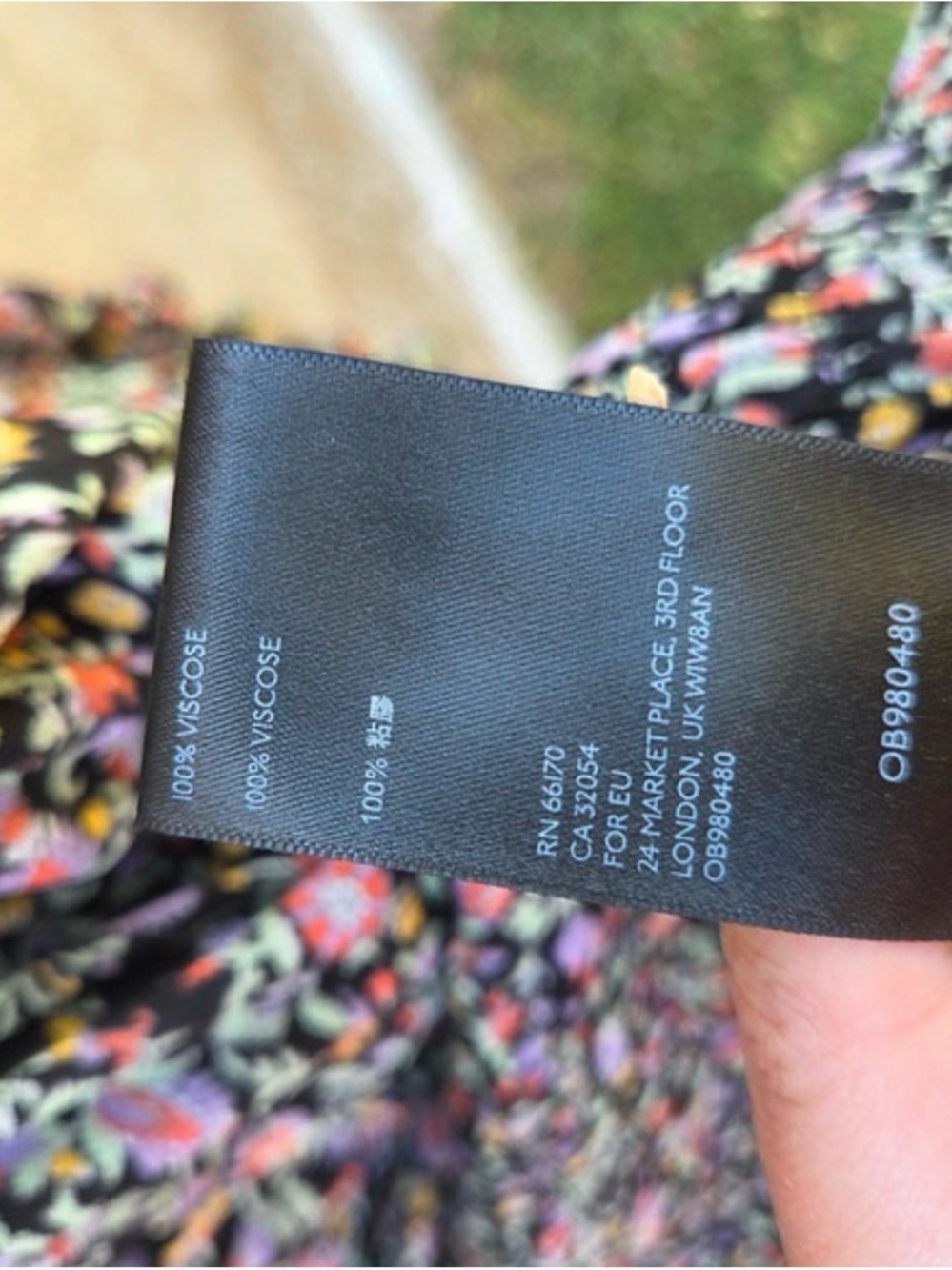 Anthropologie Black Floral Smocked Off-Shoulder Crop Top Cottagecore Romantic - Picture 7 of 7